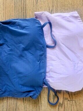 2 Crz Yoga Crop Square Neck Tanks